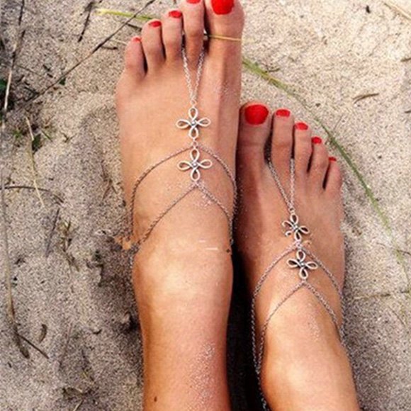 On Sale! 2 Pc Set Infinity Barefoot Sandals! - Picture 2 of 2